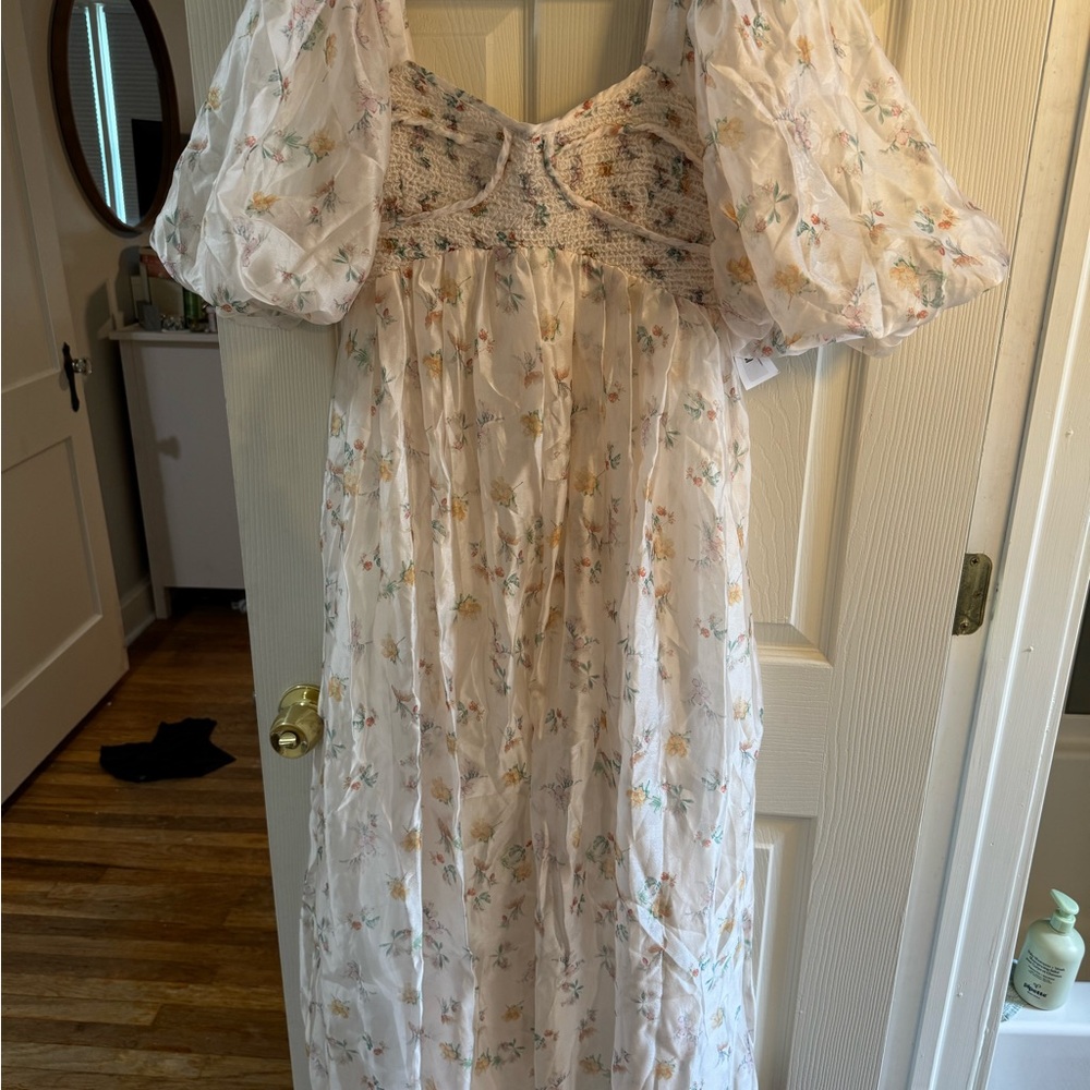 Harlow Maxi Dress in Tiny Yellow Floral- Bump Friendly